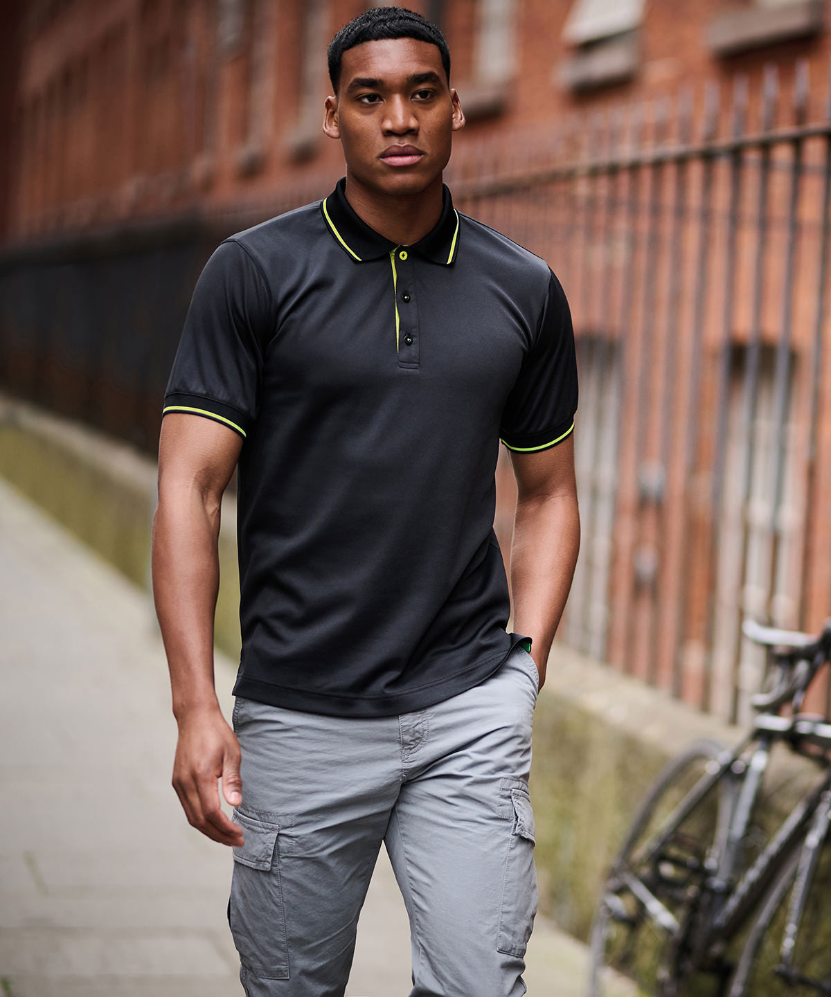 Navigate short sleeve polo - Black/Classic Red