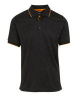 Navigate short sleeve polo - Black/Orange Pop