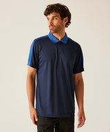 Contrast wicking polo - Black/Seal