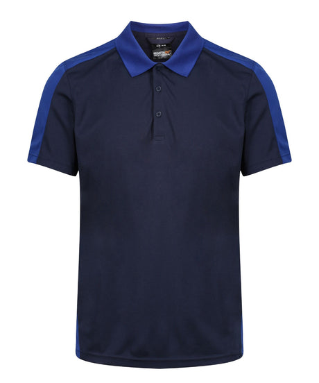 Contrast wicking polo - Navy/New Royal