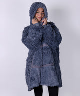 The Ribbon oversized cosy reversible shaggy sherpa hoodie