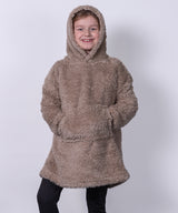 The kids Ribbon teddy bear fabric hoodie