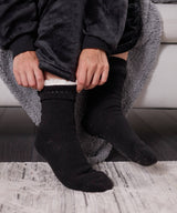 Cozy Eskimo-Style Fleece Socks - Black