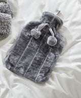 Luxury classic faux fur hot water bottle and cover