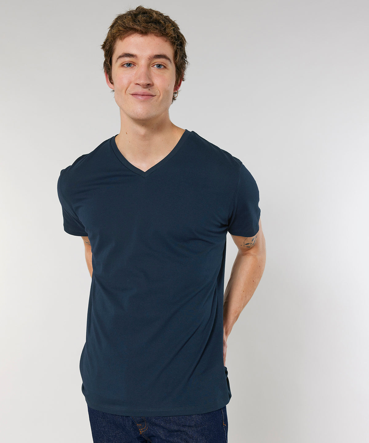 V-Neck Presenter T-Shirt - Dark Heather Grey