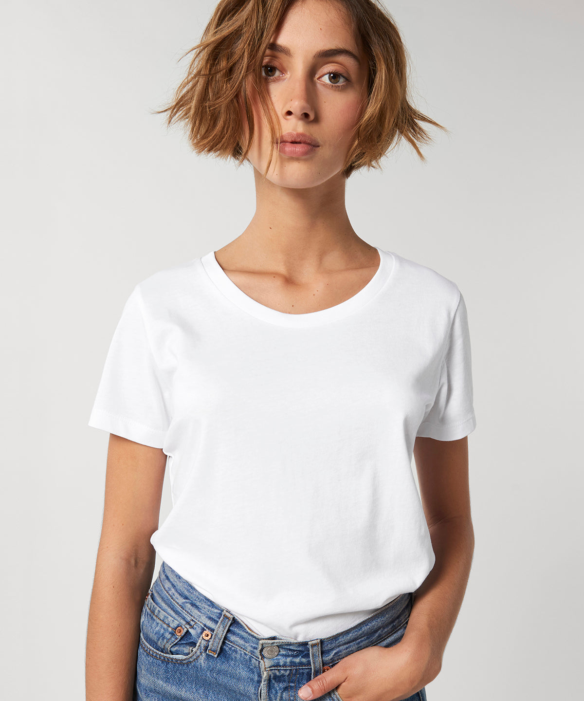 Comfy Fitted Tee for Women - Ochre