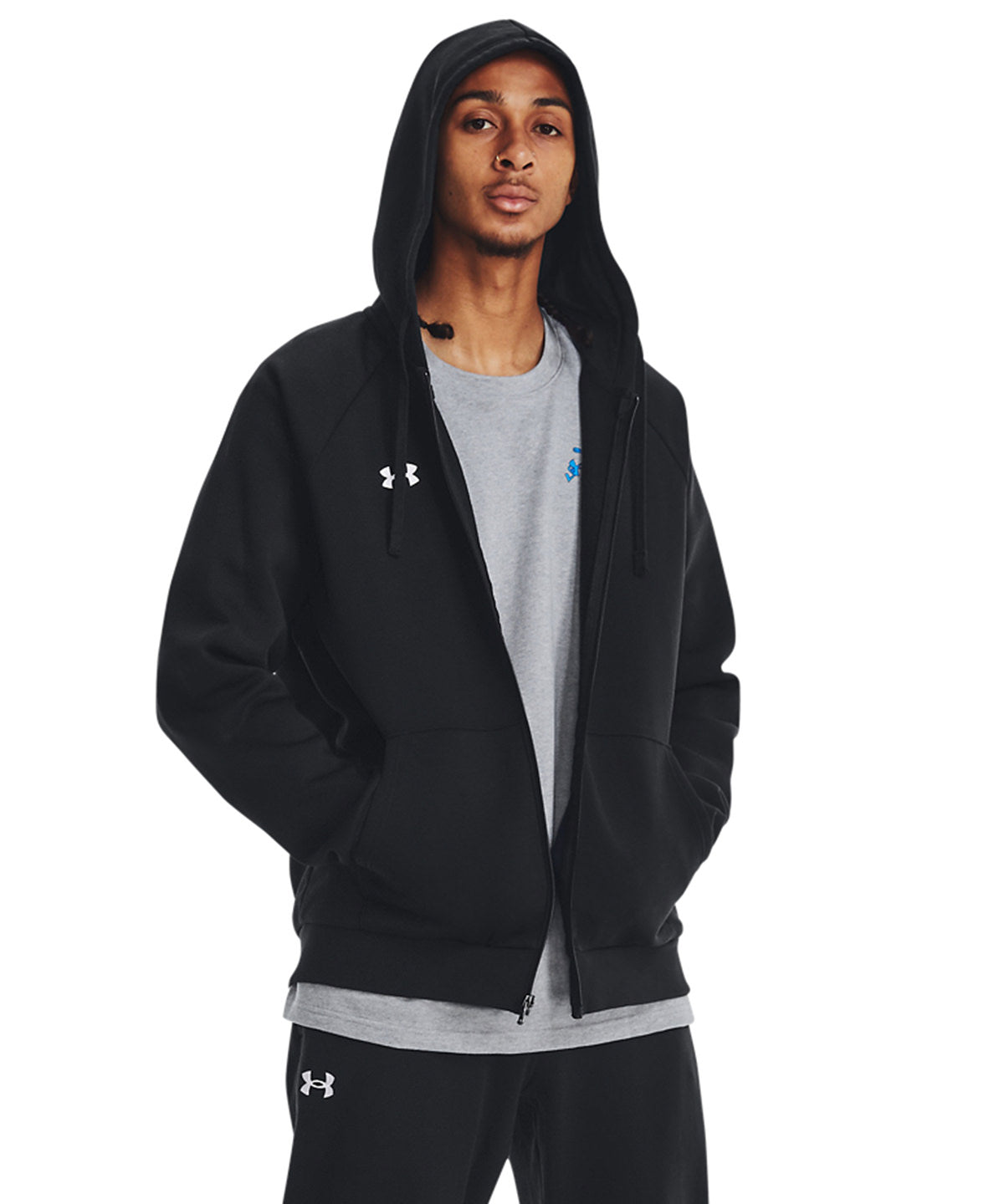 Under Armour - Rival fleece full-zip hoodie - Black