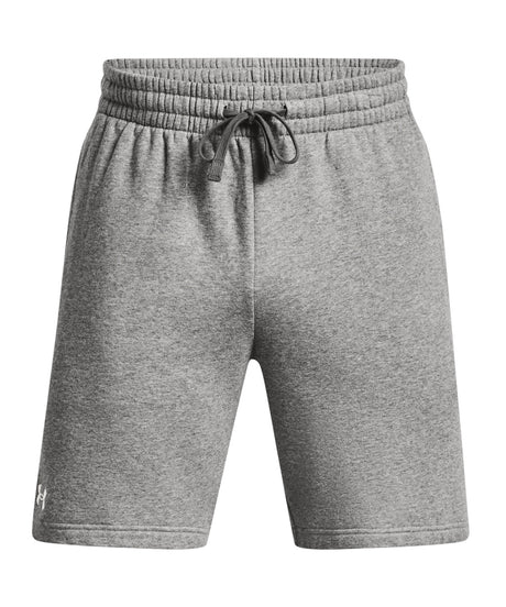 Under Armour - UA Rival fleece shorts - Castlerock Light Heather/White