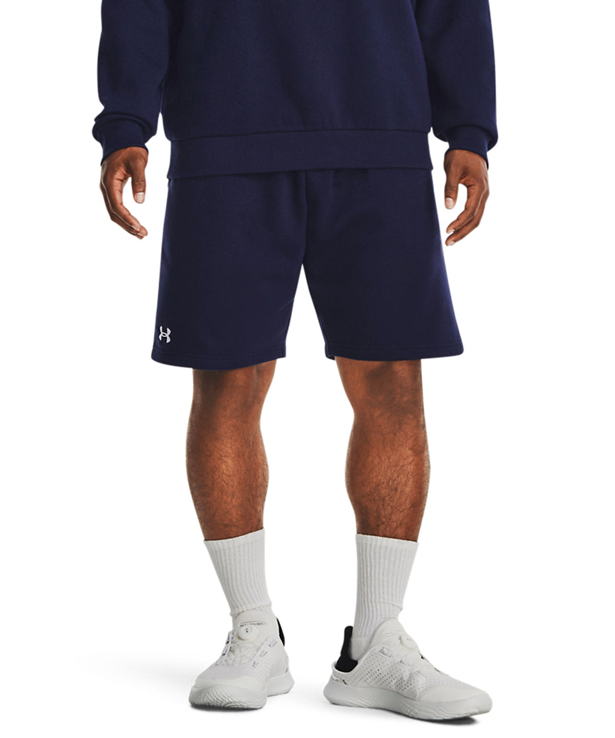 Under Armour - UA Rival fleece shorts - Midnight Navy/White