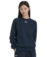 Under Armour - UA Rival fleece crew - Midnight Navy/White