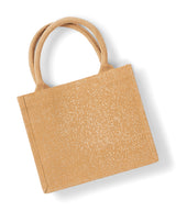 Mini Shimmer Jute Gift Bag - Red/Gold