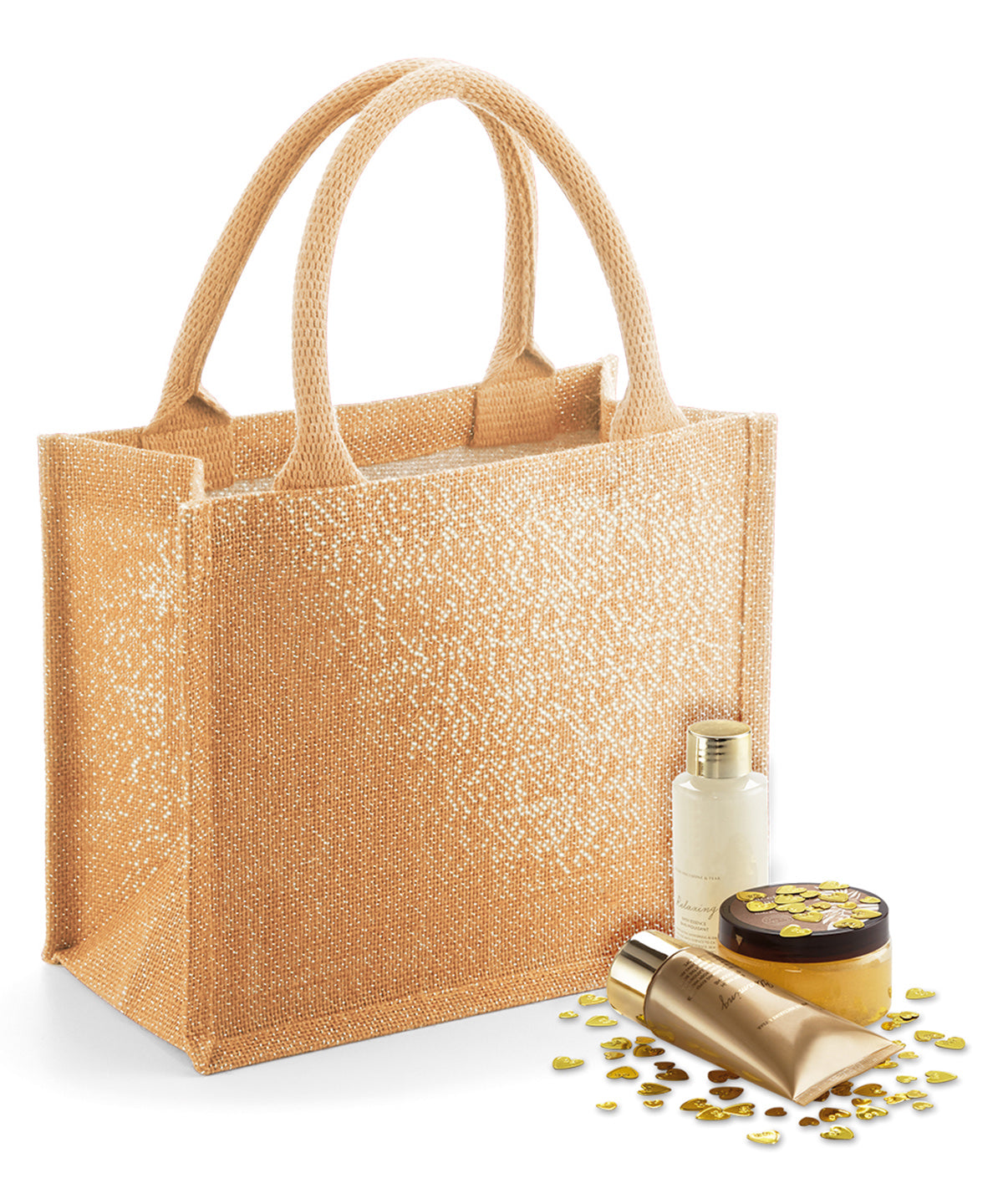 Shimmer jute mini gift bag