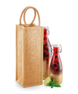 Eco-Friendly Jute Bottle Bag - Red Gold