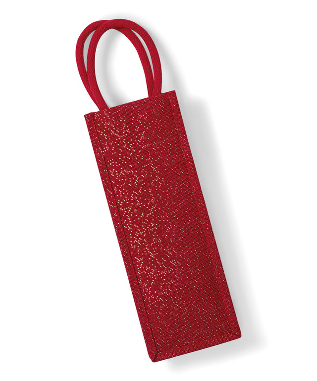 Eco-Friendly Jute Bottle Bag - Red Gold